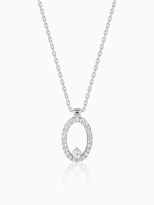 Silver Arena Pendant With Link Chain