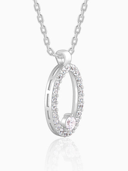 Silver Arena Pendant With Link Chain