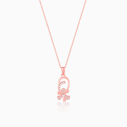 Bhumi Rose Gold Mindful Musli Spin Pendant With Link Chain