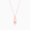 Rose Gold Mindful Musli Spin Pendant With Link Chain