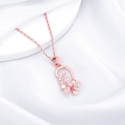 Rose Gold Mindful Musli Spin Pendant With Link Chain