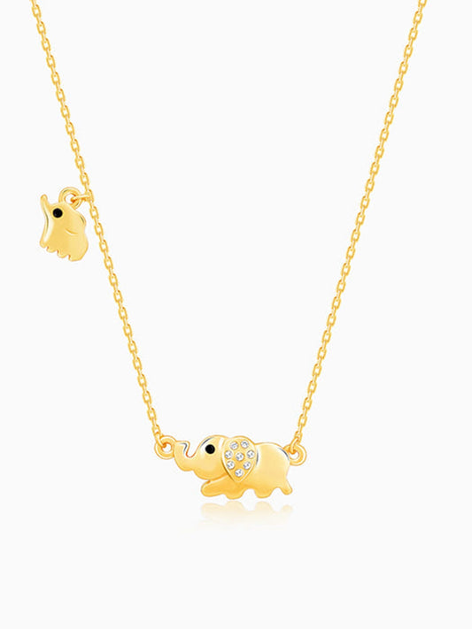 Anushka Sharma Golden Elephant Charm Necklace