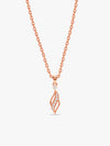 Rose Gold Leaflet Pendant With Link Chain