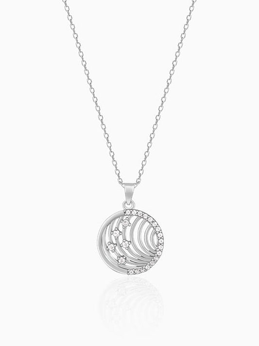 Silver Joyful Pendant With Link Chain