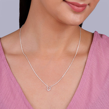 Silver Chandra Necklace – GIVA - Main Image