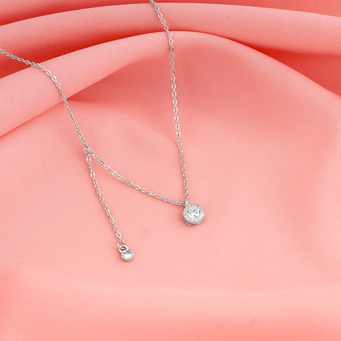 Silver Drip of Delight Necklace
