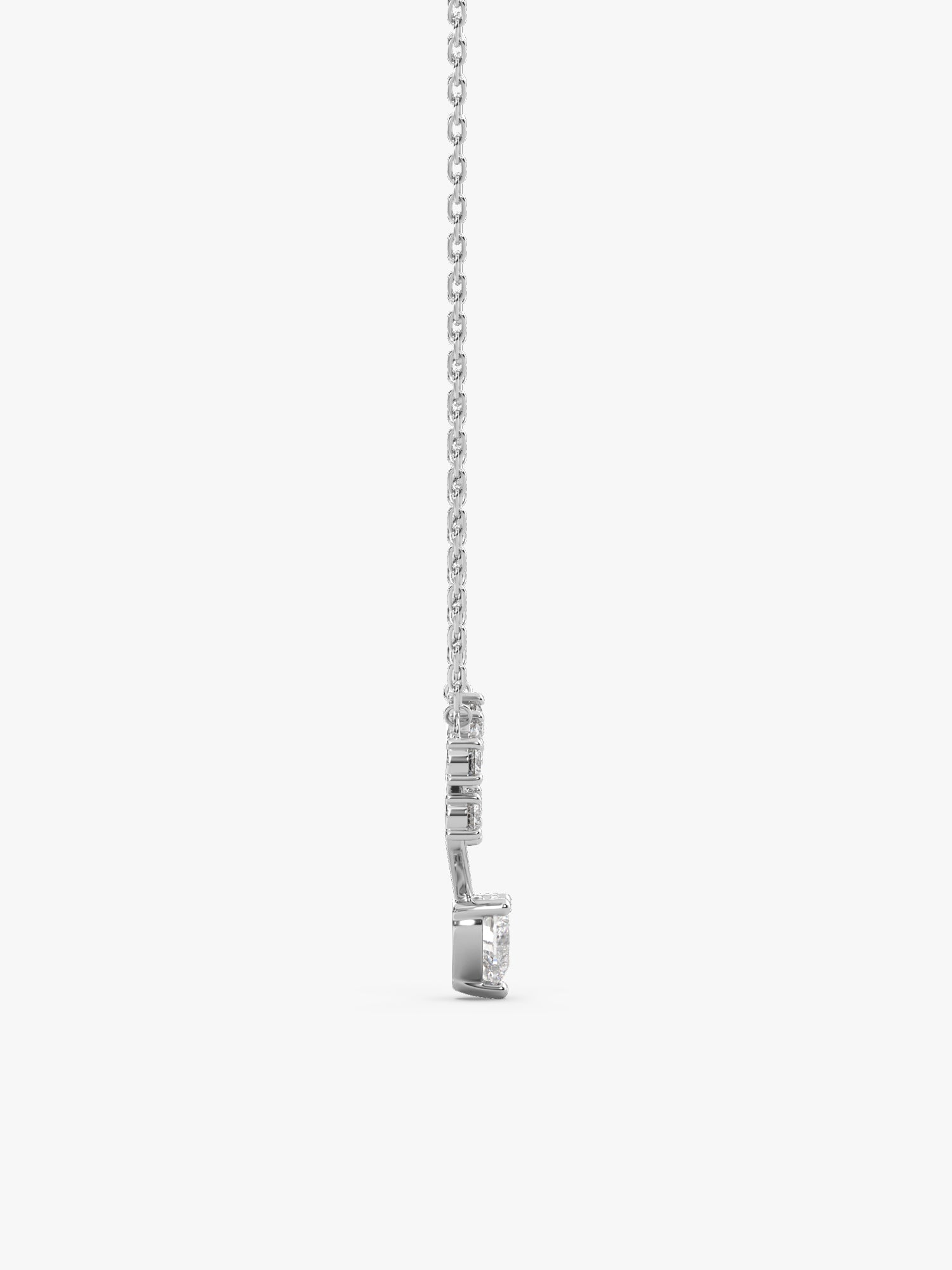 Silver Deer Heart Zircon Necklace