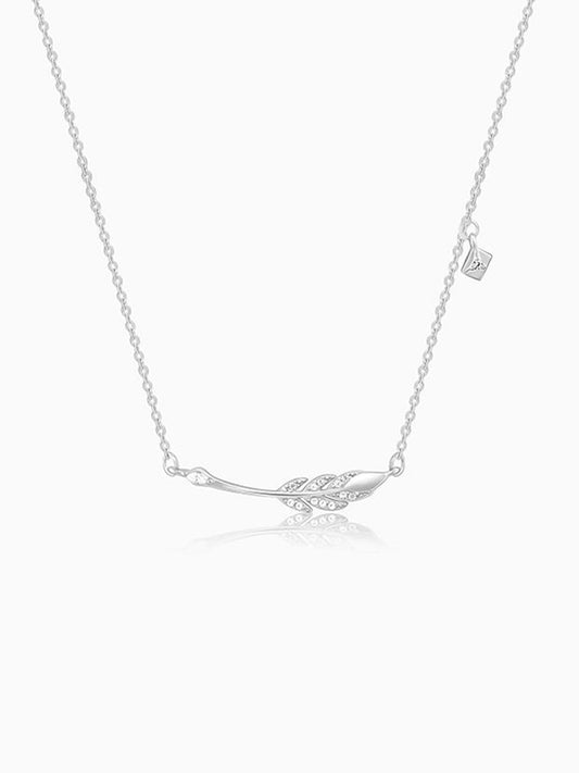 Silver Quill & Letter Necklace