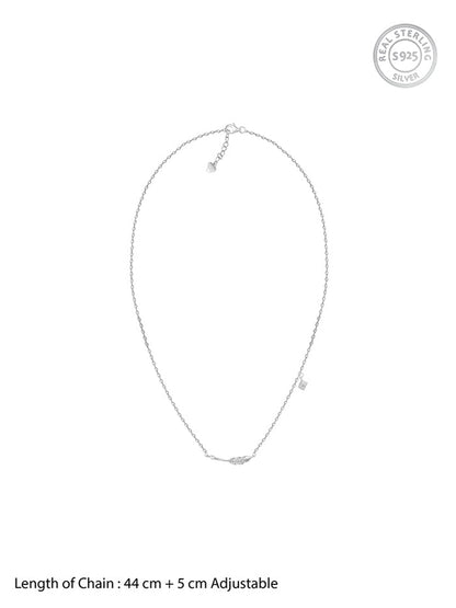 Silver Quill & Letter Necklace