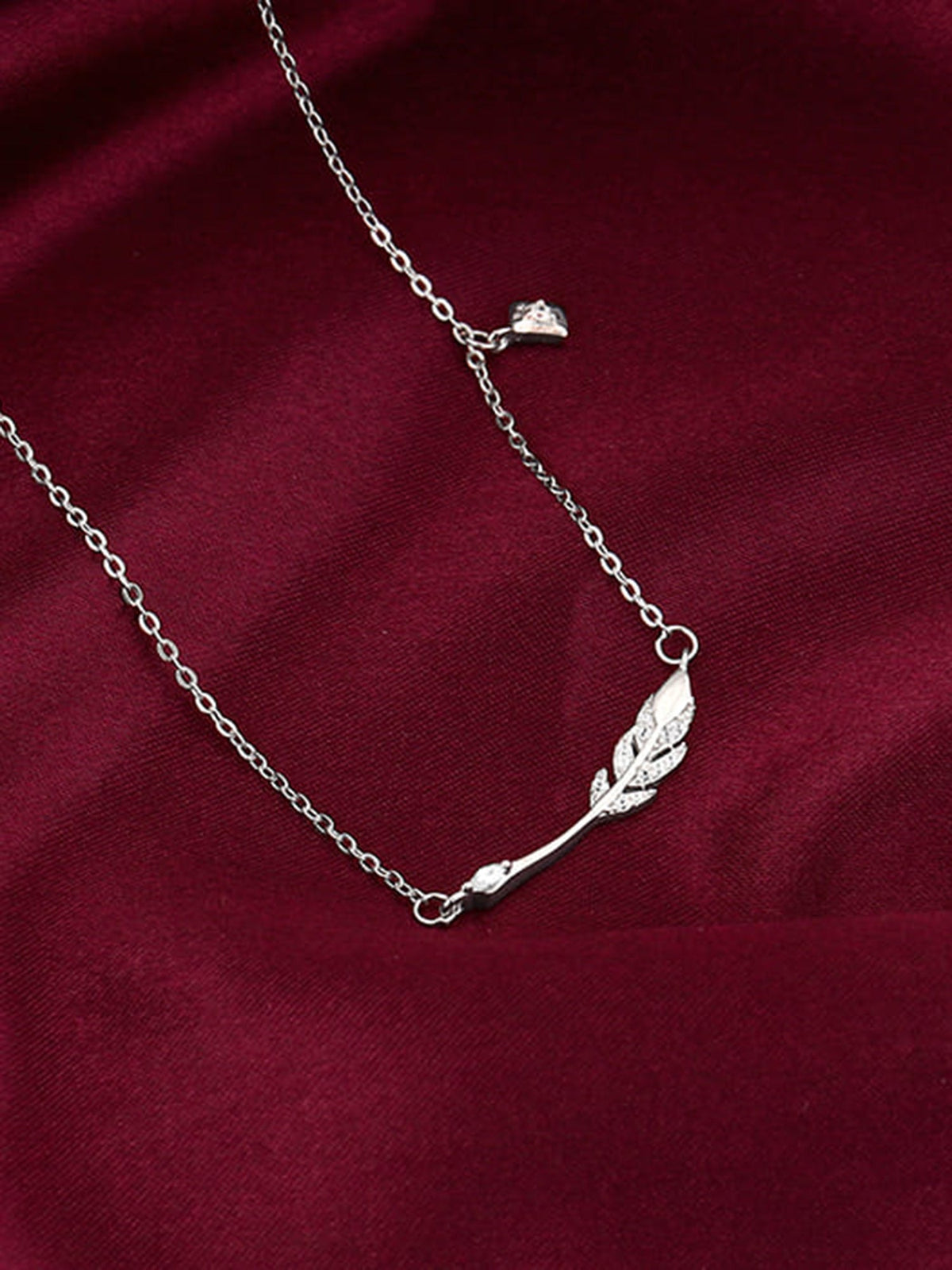 Silver Quill & Letter Necklace