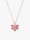 Rose Gold Rani Ebony Pendant with Link Chain