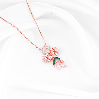 Rose Gold Safed Musli Blossom Necklace