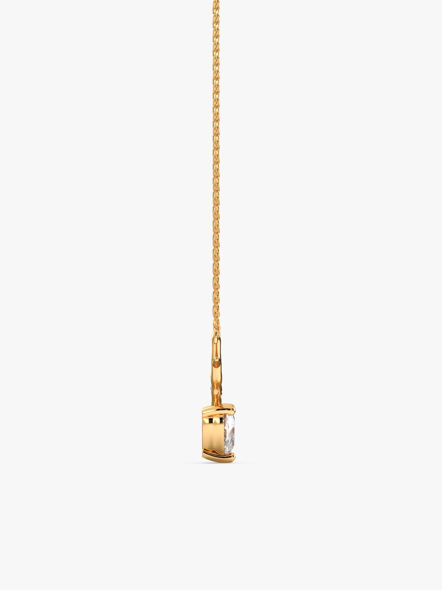 Golden Deer Heart Necklace