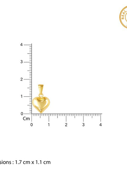 Golden Classic Heart Pendant with Link Chain