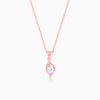 Rose Gold Falling Dew Pendant With Link Chain