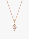 Rose Gold Falling Dew Pendant With Link Chain