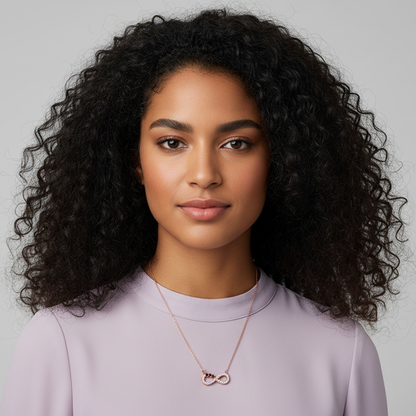 Rose Gold Infinity Heart Necklace