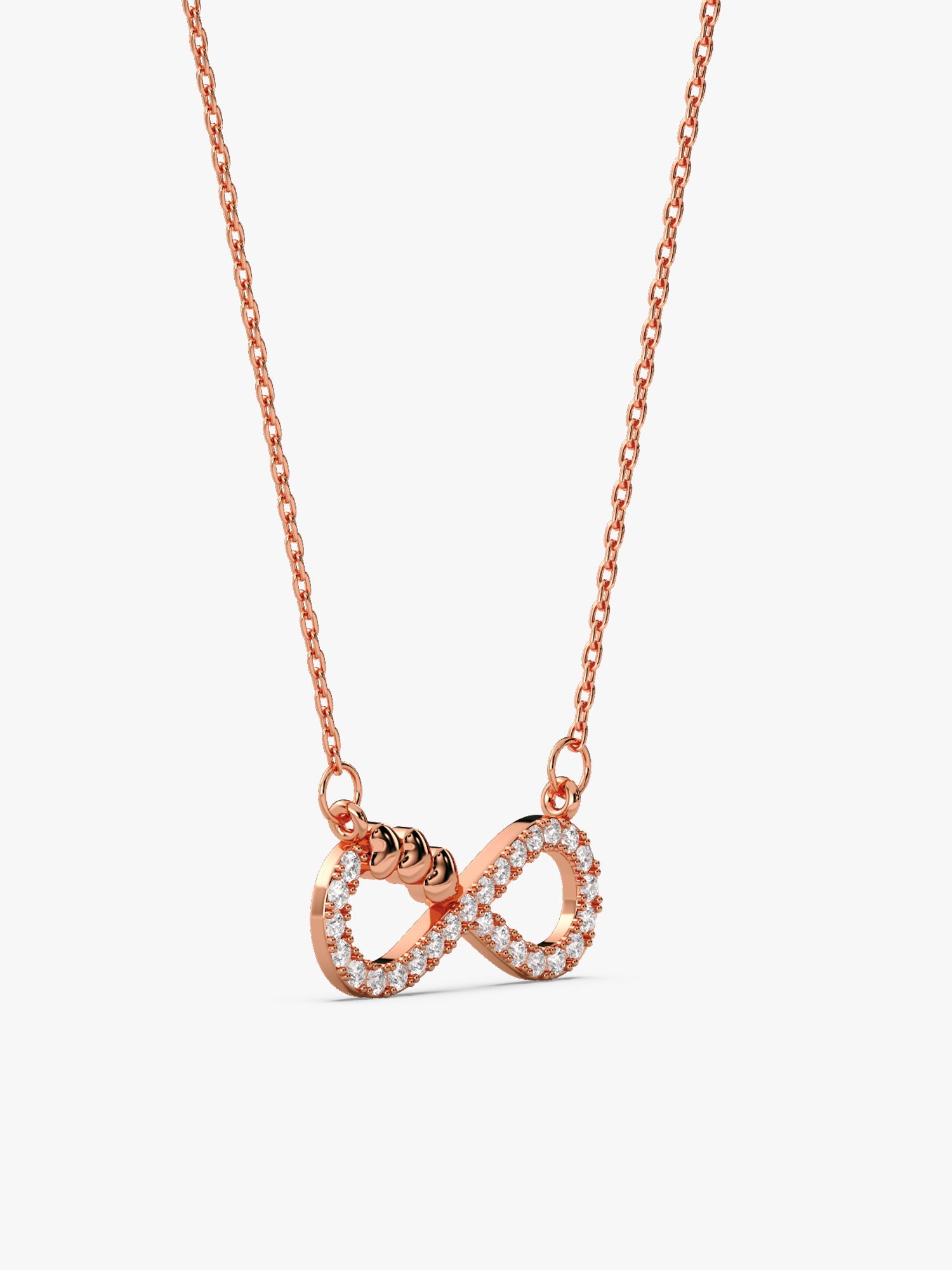 Rose Gold Infinity Heart Necklace