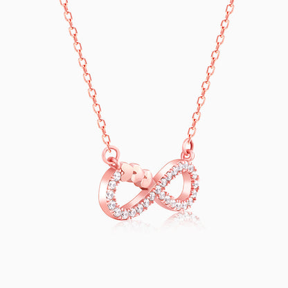 Rose Gold Infinity Heart Necklace