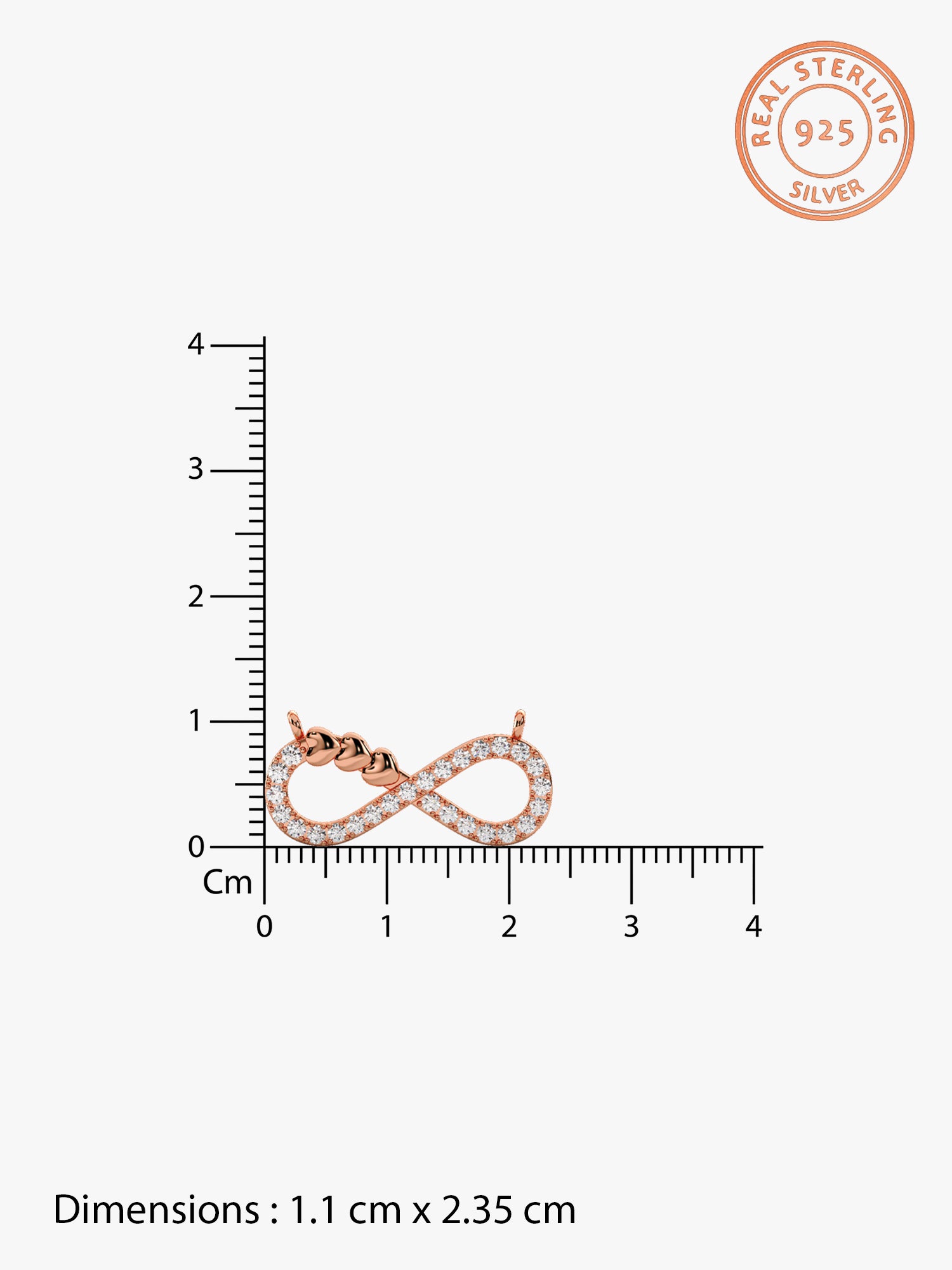 Rose Gold Infinity Heart Necklace