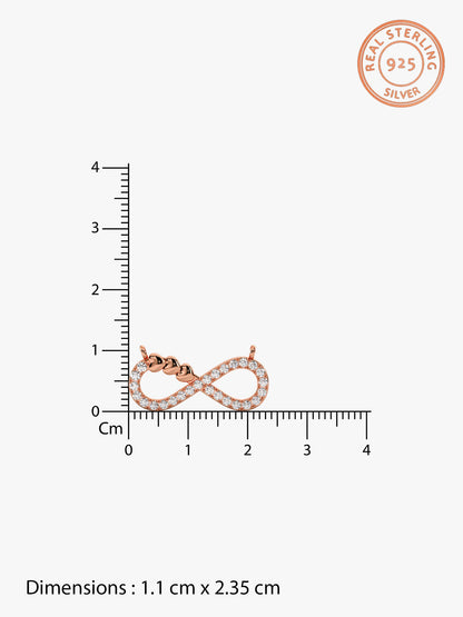Rose Gold Infinity Heart Necklace