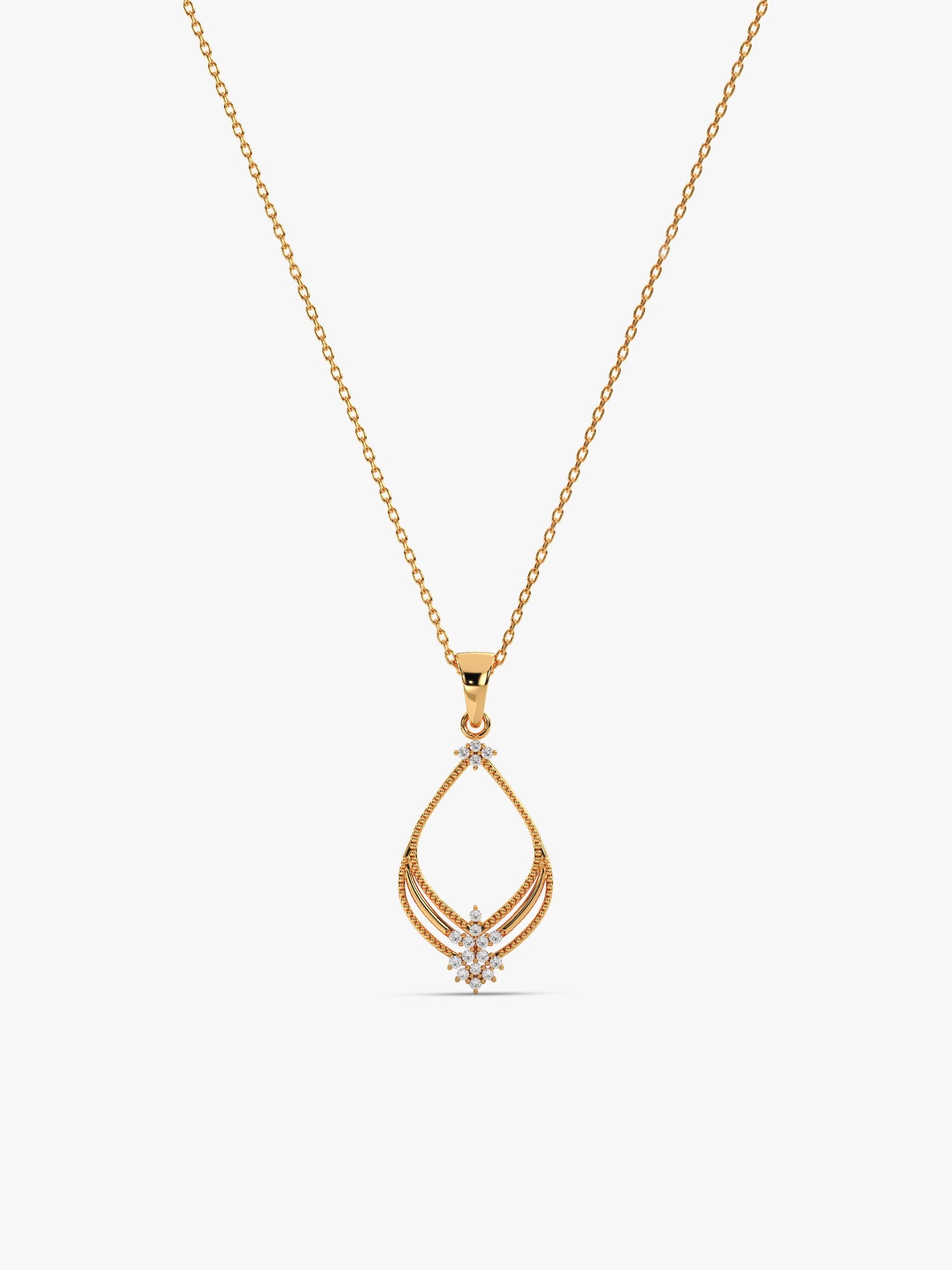 Golden Princess Pendant With Link Chain