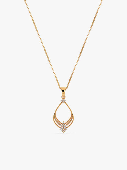 Golden Princess Pendant With Link Chain