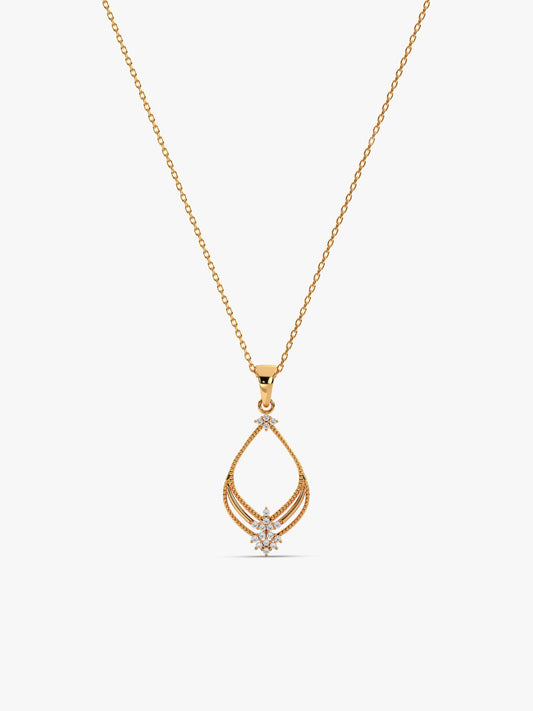 Golden Princess Pendant With Link Chain