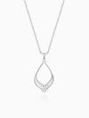 Silver Princess Pendant With Link Chain