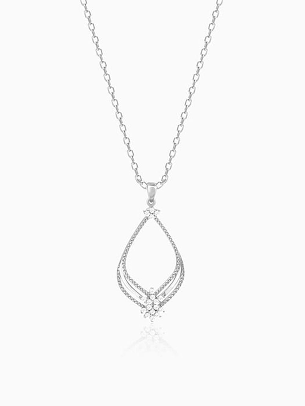 Silver Princess Pendant With Link Chain