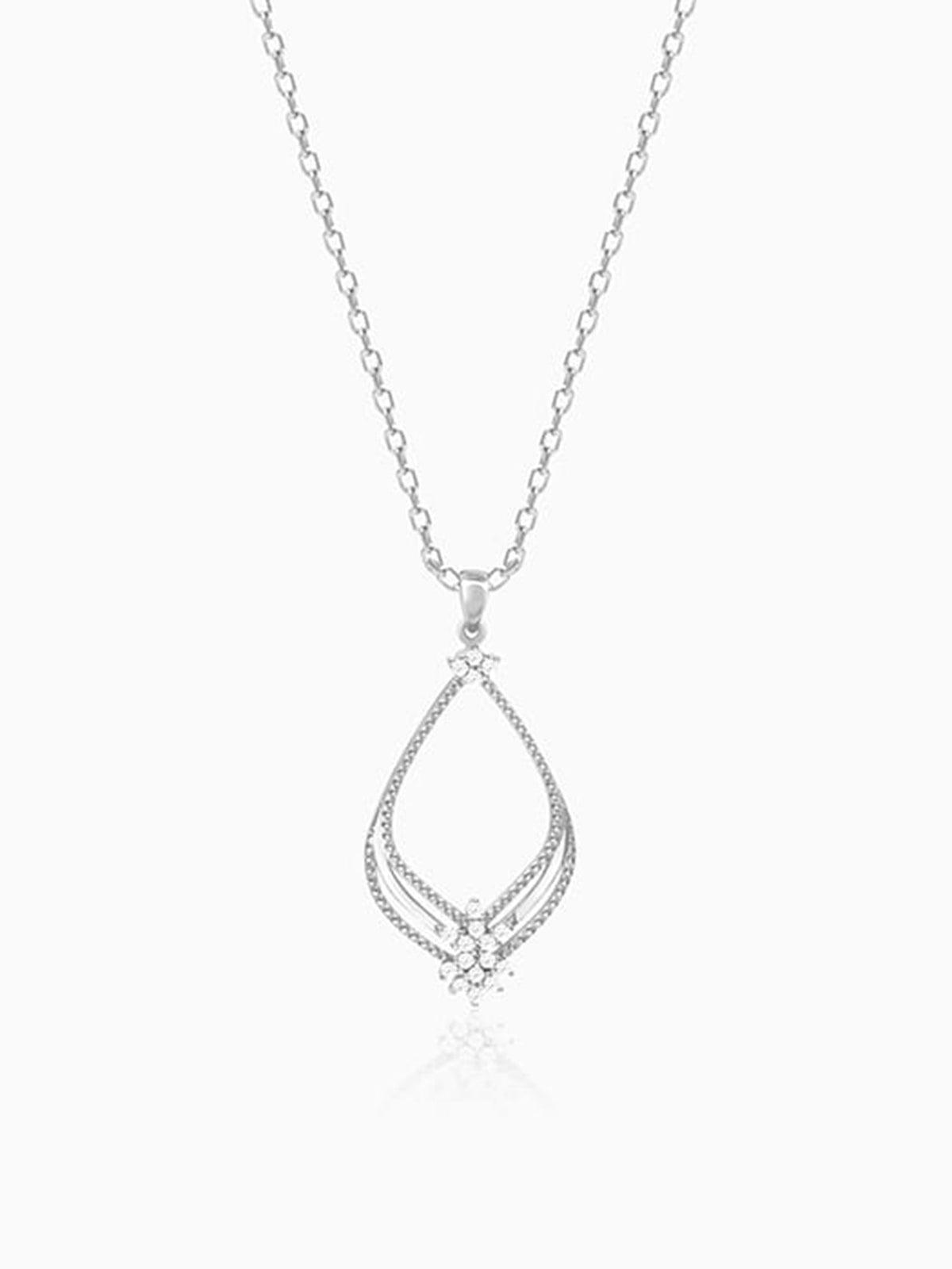 Silver Princess Pendant With Link Chain