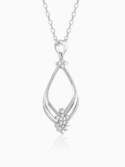 Silver Princess Pendant With Link Chain
