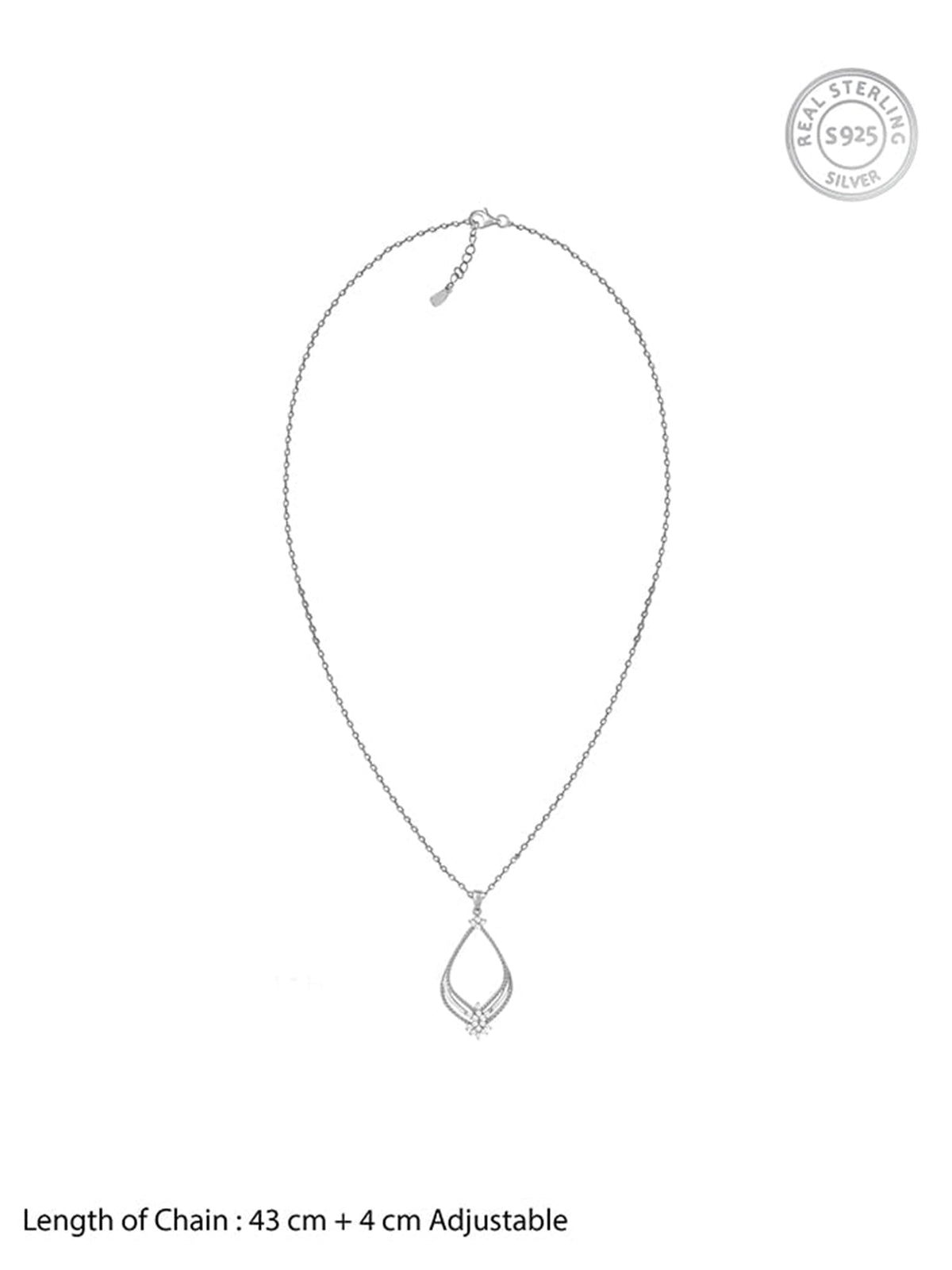 Silver Princess Pendant With Link Chain