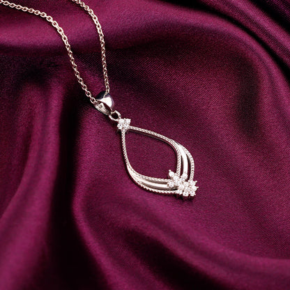 Silver Princess Pendant With Link Chain