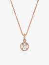 Rose Gold Drizzle Drop Pendant With Link Chain