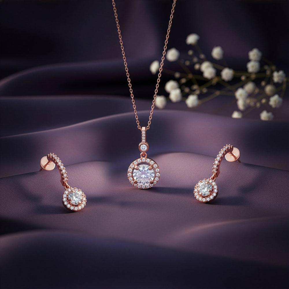 Rose Gold Drizzle Drop Set