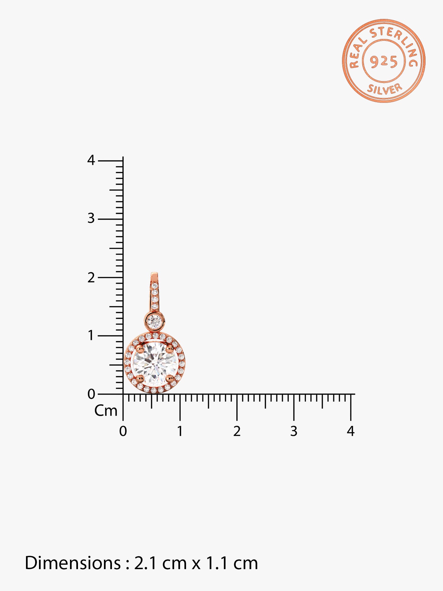 Rose Gold Drizzle Drop Pendant With Link Chain