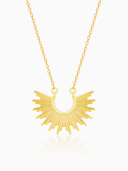 Golden Radiant Sunrise Necklace