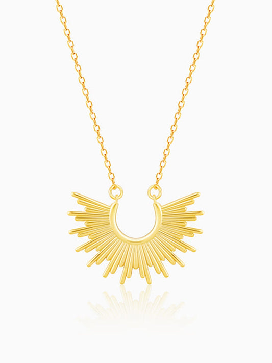 Golden Radiant Sunrise Necklace