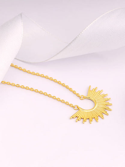 Golden Radiant Sunrise Necklace