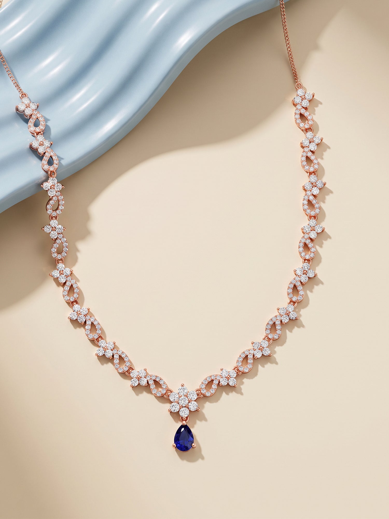 Rose Gold Bridal Celebration Necklace