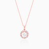 Rose Gold Eve Beauty Pendant With Link Chain