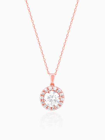 Rose Gold Eve Beauty Pendant With Link Chain