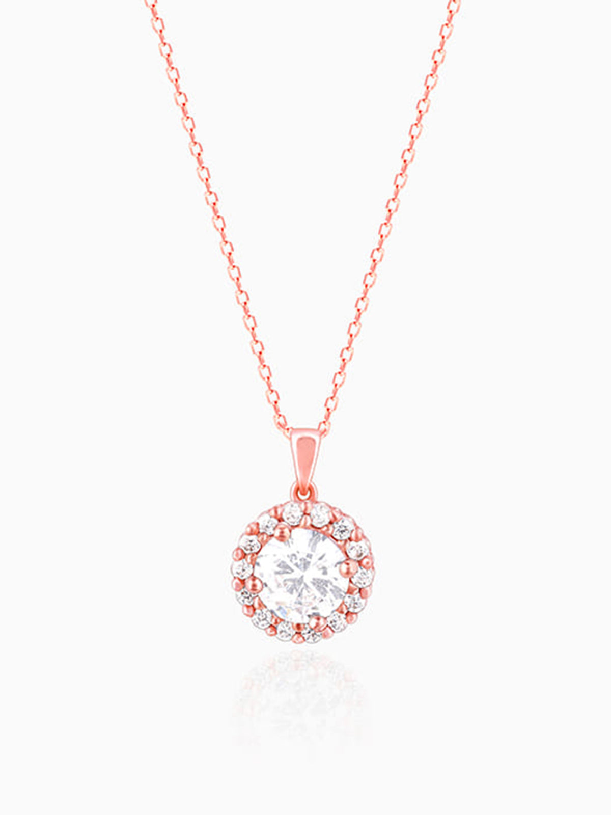 Rose Gold Eve Beauty Pendant With Link Chain