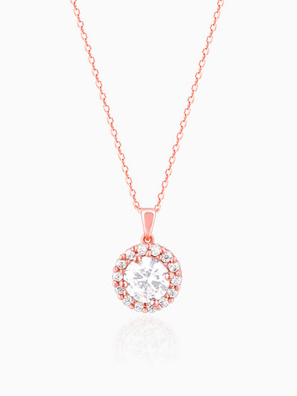 Rose Gold Eve Beauty Pendant With Link Chain