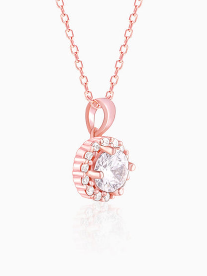 Rose Gold Eve Beauty Pendant With Link Chain