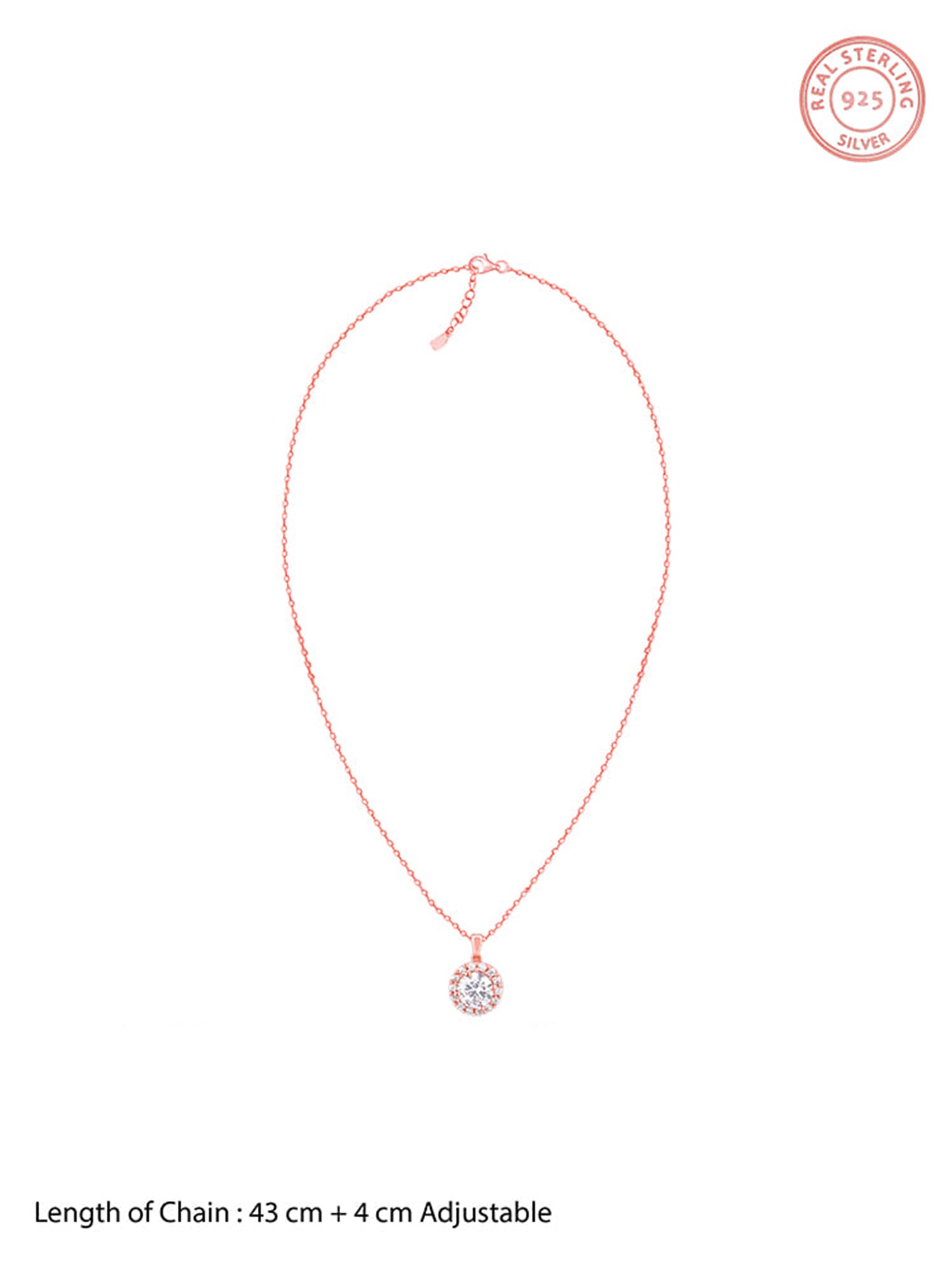 Rose Gold Eve Beauty Pendant With Link Chain