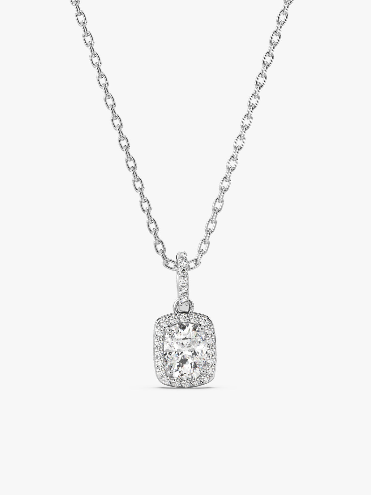 Silver Vesper Pendant With Link Chain