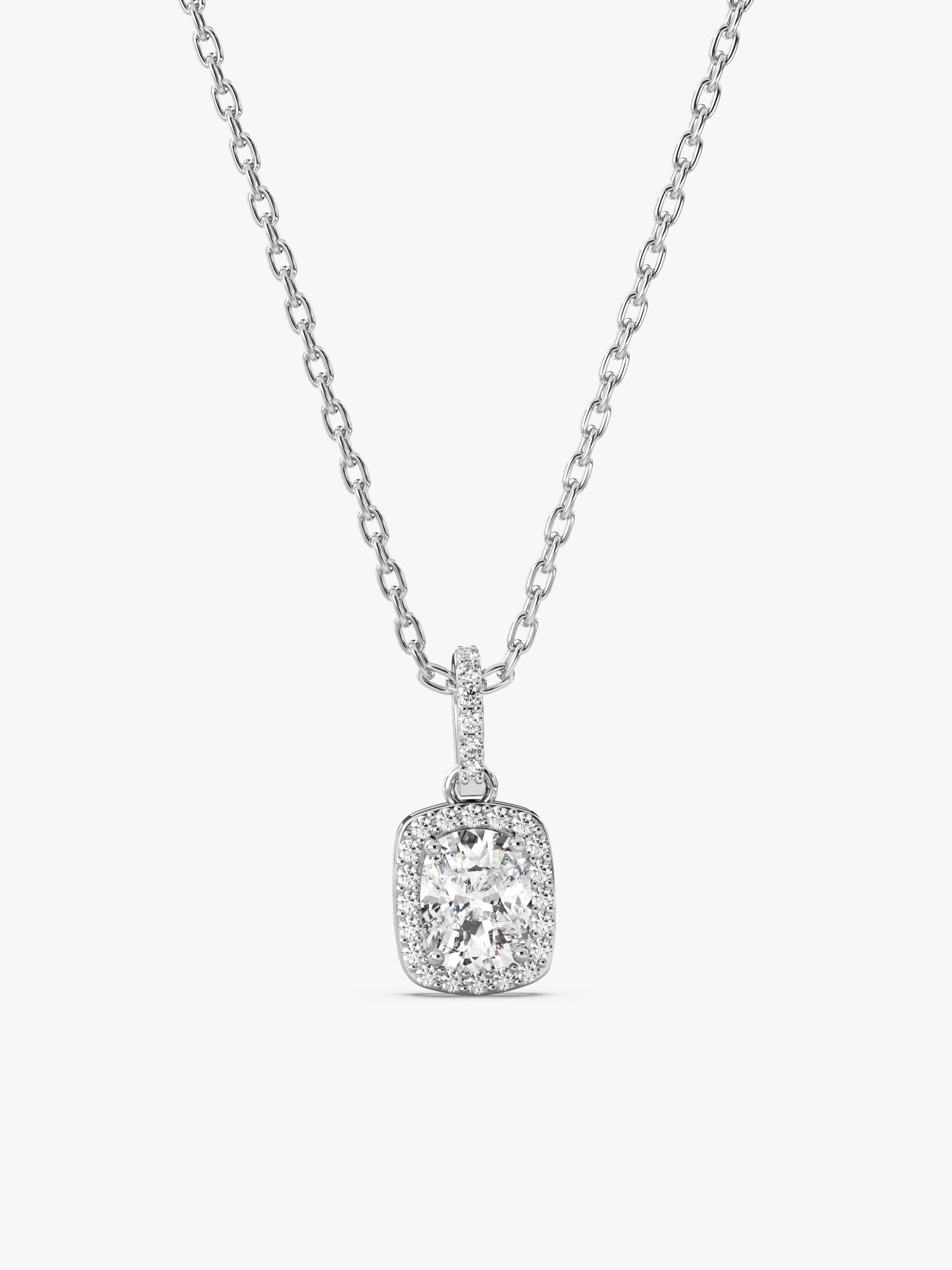 Silver Vesper Pendant With Link Chain