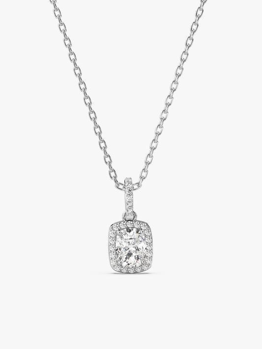 Silver Vesper Pendant With Link Chain